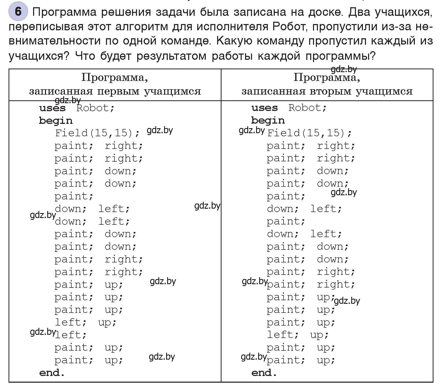 Условие номер 6 (страница 60) гдз по информатике 7 класс Котов, Лапо, учебник