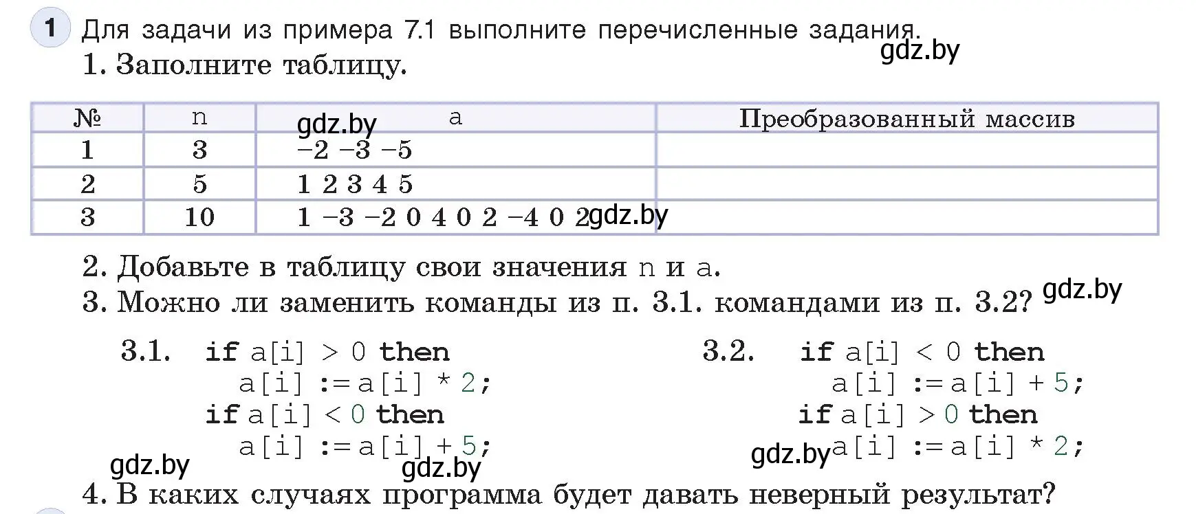 Условие номер 1 (страница 58) гдз по информатике 10 класс Котов, Лапо, учебник