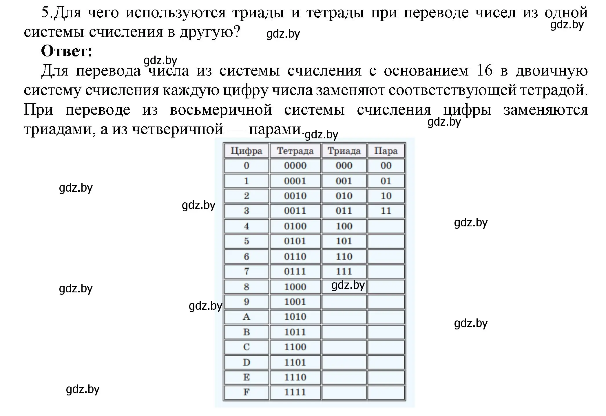 Решение номер 5 (страница 90) гдз по информатике 10 класс Котов, Лапо, учебник