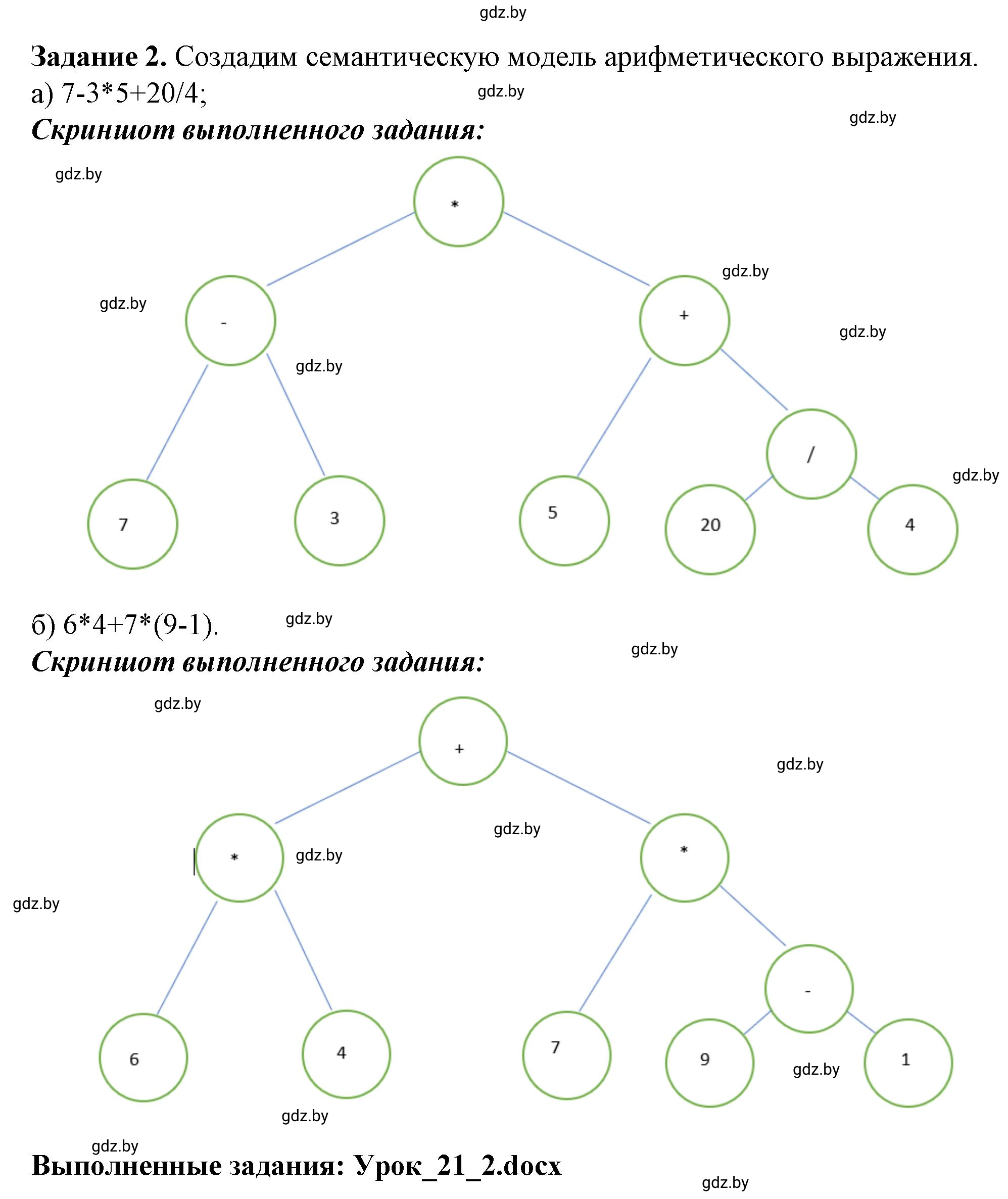 Решение номер 2 (страница 86) гдз по информатике 11 класс Овчинникова, Пузиновская, рабочая тетрадь
