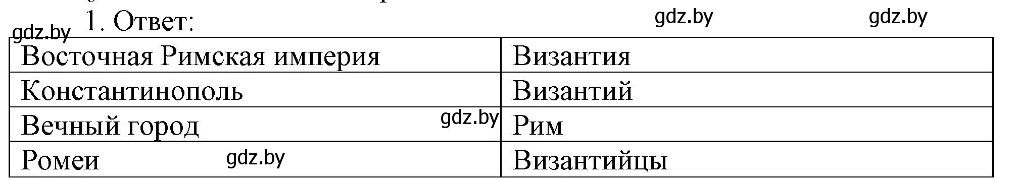 Решение номер 1 (страница 14) гдз по истории средних веков 6 класс Федосик, Темушев, рабочая тетрадь