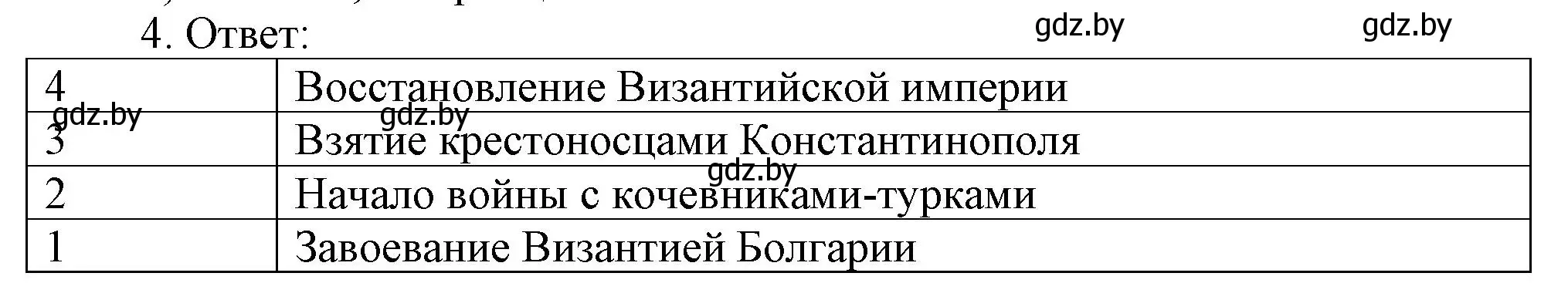 Решение номер 4 (страница 41) гдз по истории средних веков 6 класс Федосик, Темушев, рабочая тетрадь