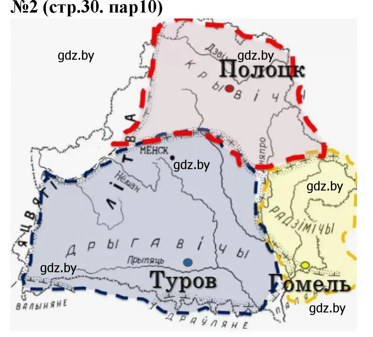 Решение номер 2 (страница 30) гдз по истории Беларуси 6 класс Панов, рабочая тетрадь