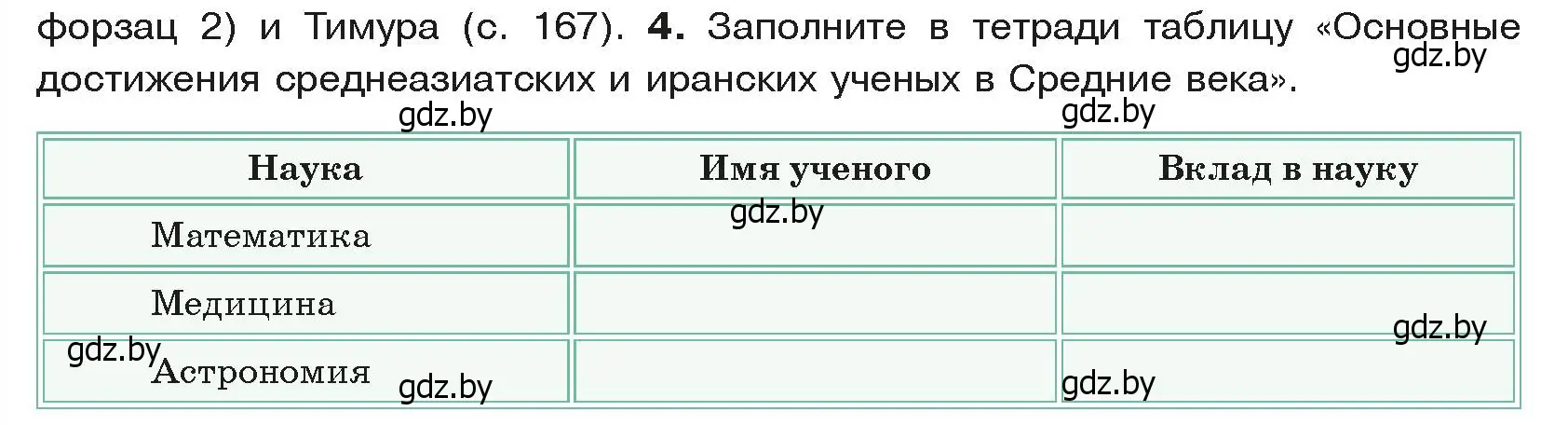 Условие номер 4 (страница 172) гдз по истории средних веков 6 класс Прохоров, Федосик, учебник