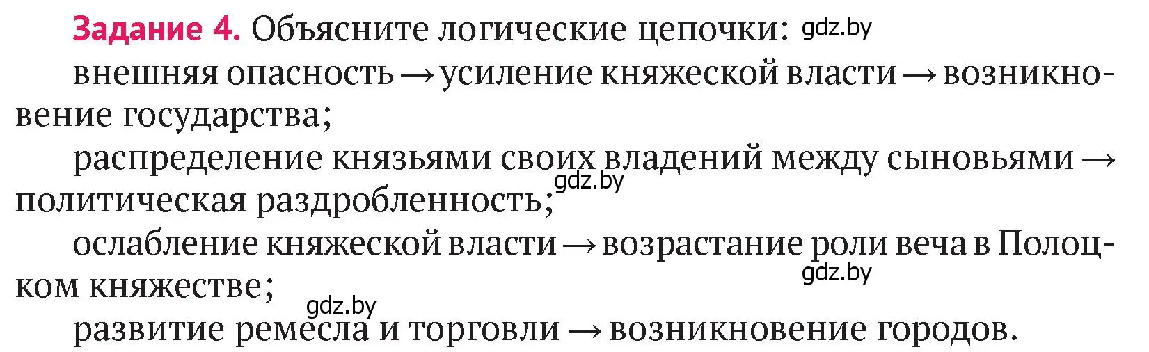 Условие номер 4 (страница 119) гдз по истории Беларуси 6 класс Темушев, Бохан, учебник