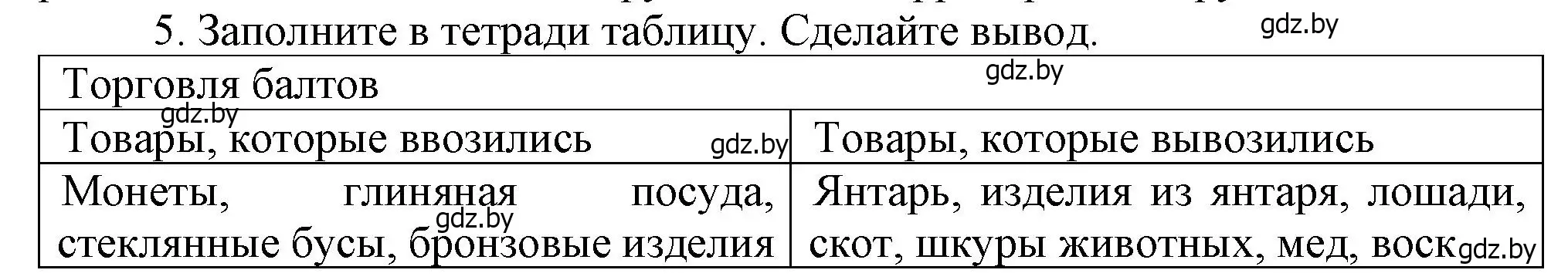 Решение номер 5 (страница 37) гдз по истории Беларуси 6 класс Темушев, Бохан, учебник