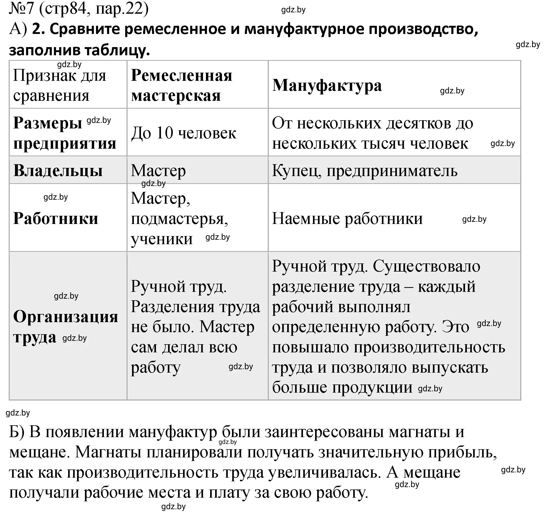 Решение номер 7 (страница 84) гдз по истории Беларуси 7 класс Панов, Ганущенко, рабочая тетрадь