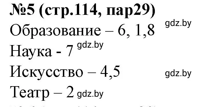 Решение номер 5 (страница 114) гдз по истории Беларуси 7 класс Скепьян, рабочая тетрадь