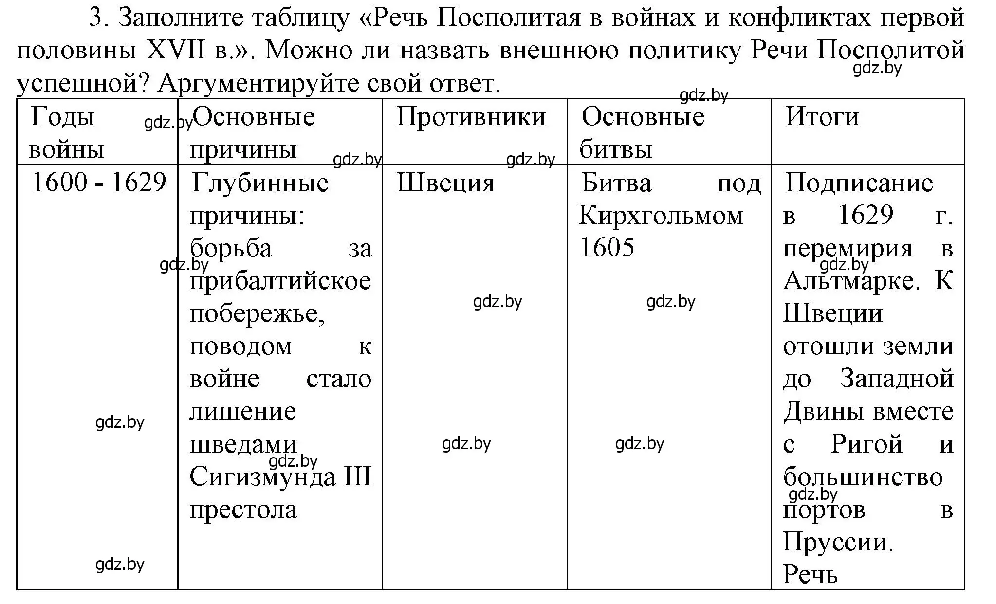 Решение номер 3 (страница 73) гдз по истории Беларуси 7 класс Воронин, Скепьян, учебник