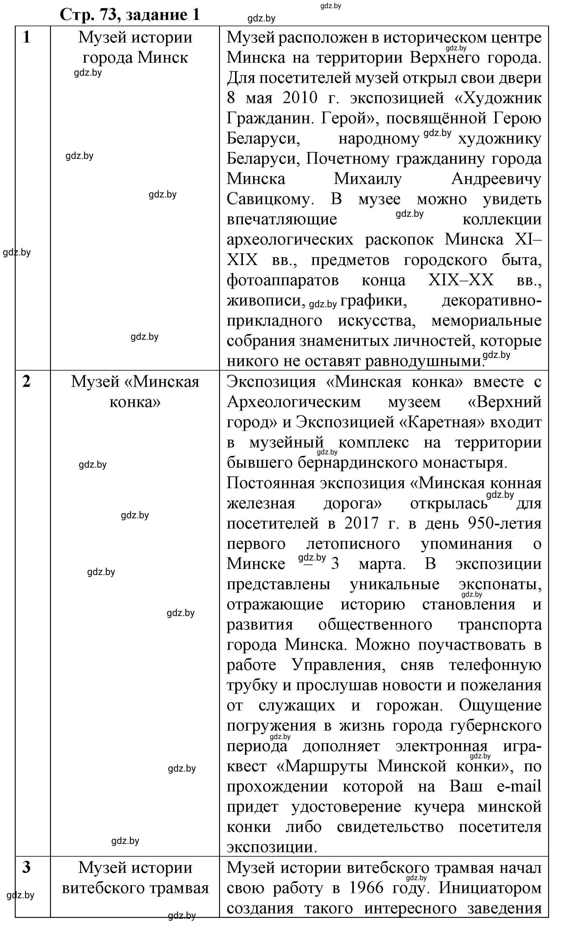 Решение номер 1 (страница 73) гдз по истории Беларуси 8 класс Панов, рабочая тетрадь