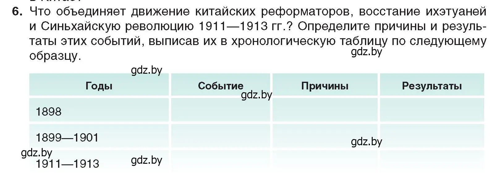 Условие номер 6 (страница 160) гдз по всемирной истории 8 класс Кошелев, учебник