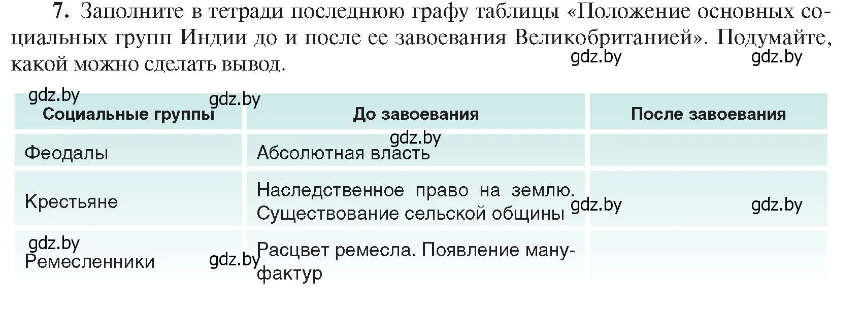 Условие номер 7 (страница 180) гдз по всемирной истории 8 класс Кошелев, учебник