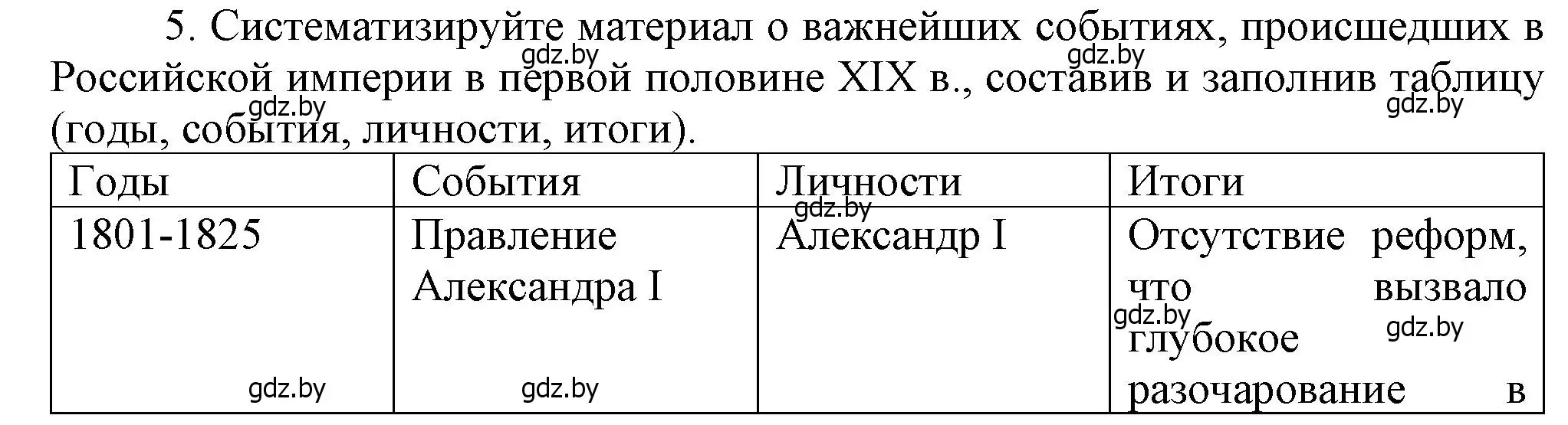 Решение номер 5 (страница 104) гдз по всемирной истории 8 класс Кошелев, учебник