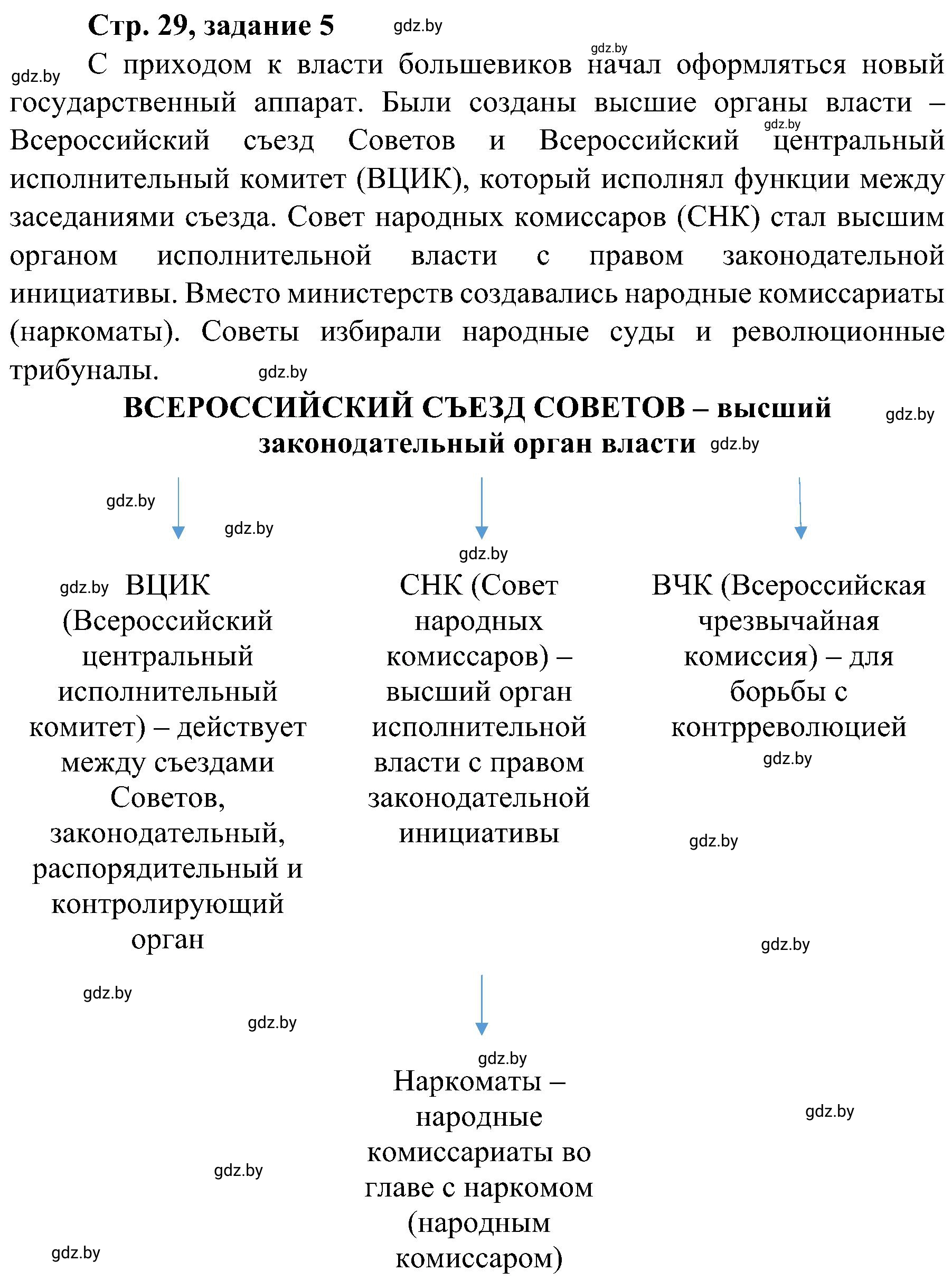 Решение номер 5 (страница 29) гдз по всемирной истории 9 класс Кошелев, Краснова, рабочая тетрадь