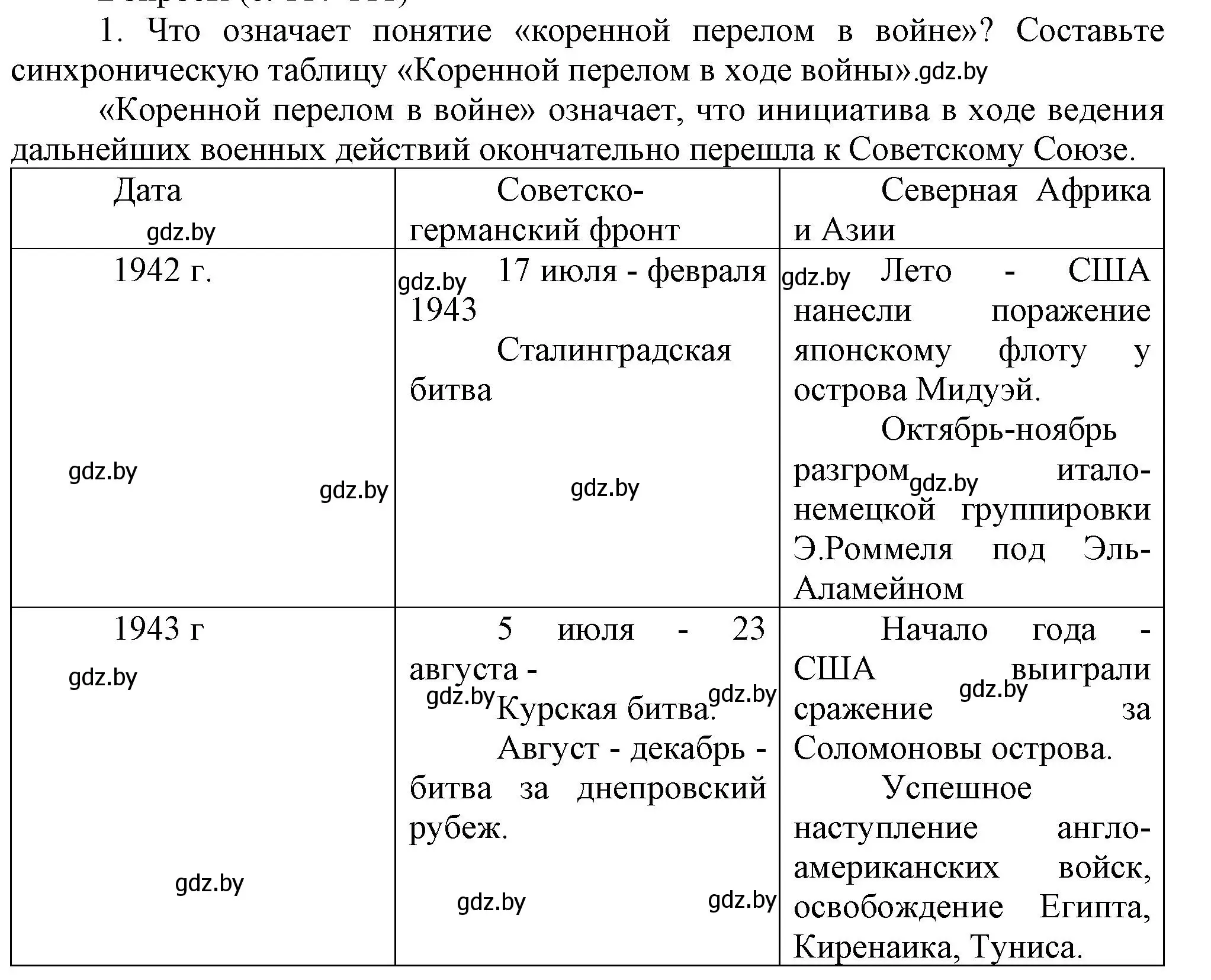 Решение номер 1 (страница 110) гдз по всемирной истории 5 класс Кошелев, Краснова, учебник