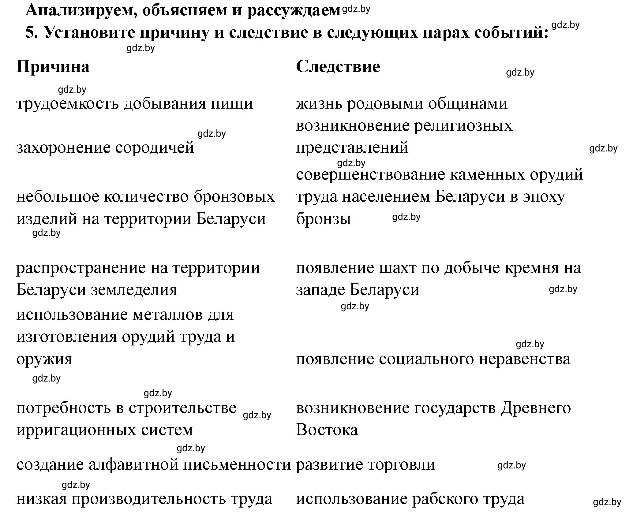 Решение номер 5 (страница 75) гдз по истории Беларуси 10 класс Кохановский, Кошелев, учебник