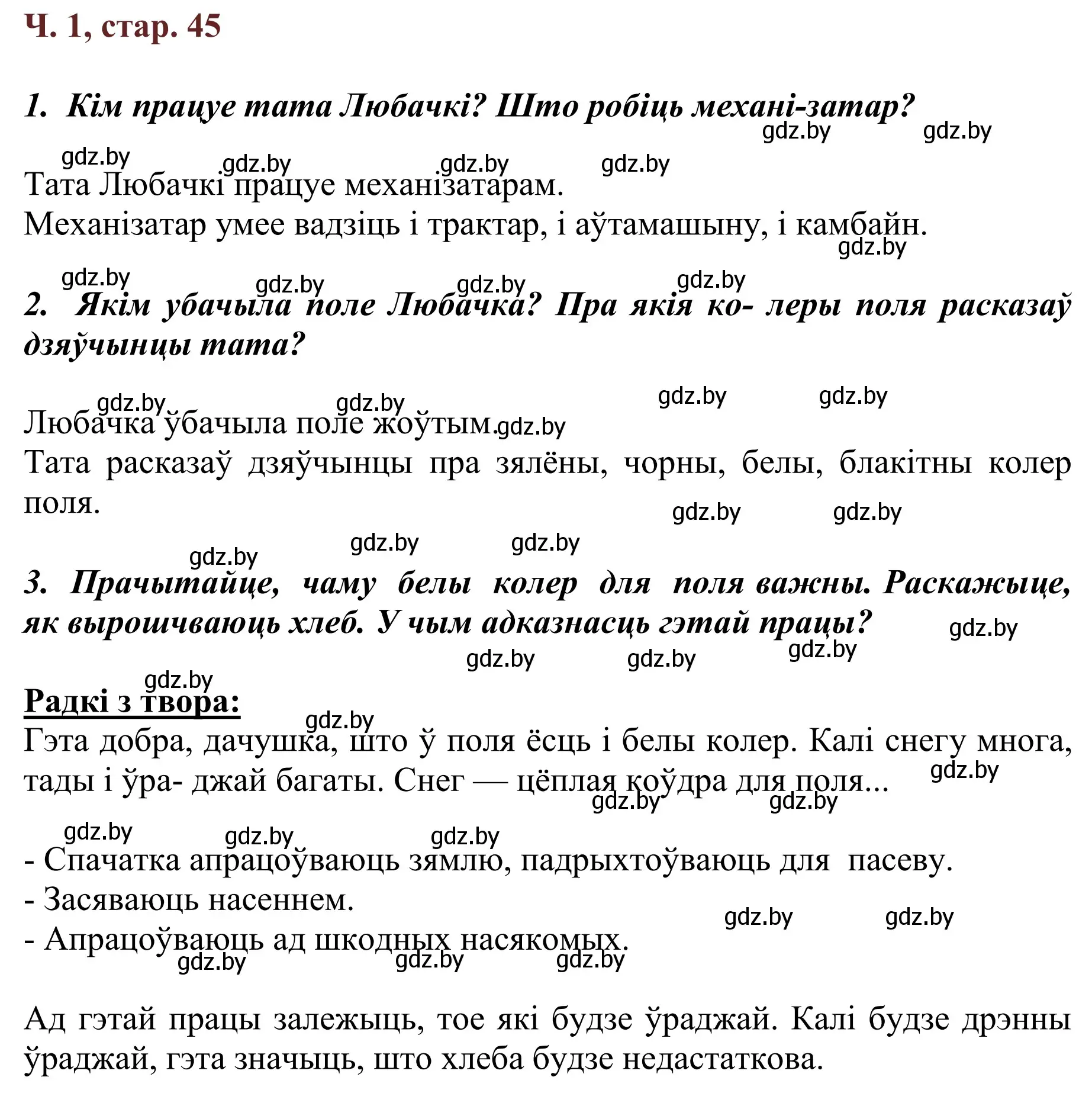 Решение Страница 45 гдз по літаратурнаму чытанню 4 класс Антонава, Буторына, учебник 1 часть