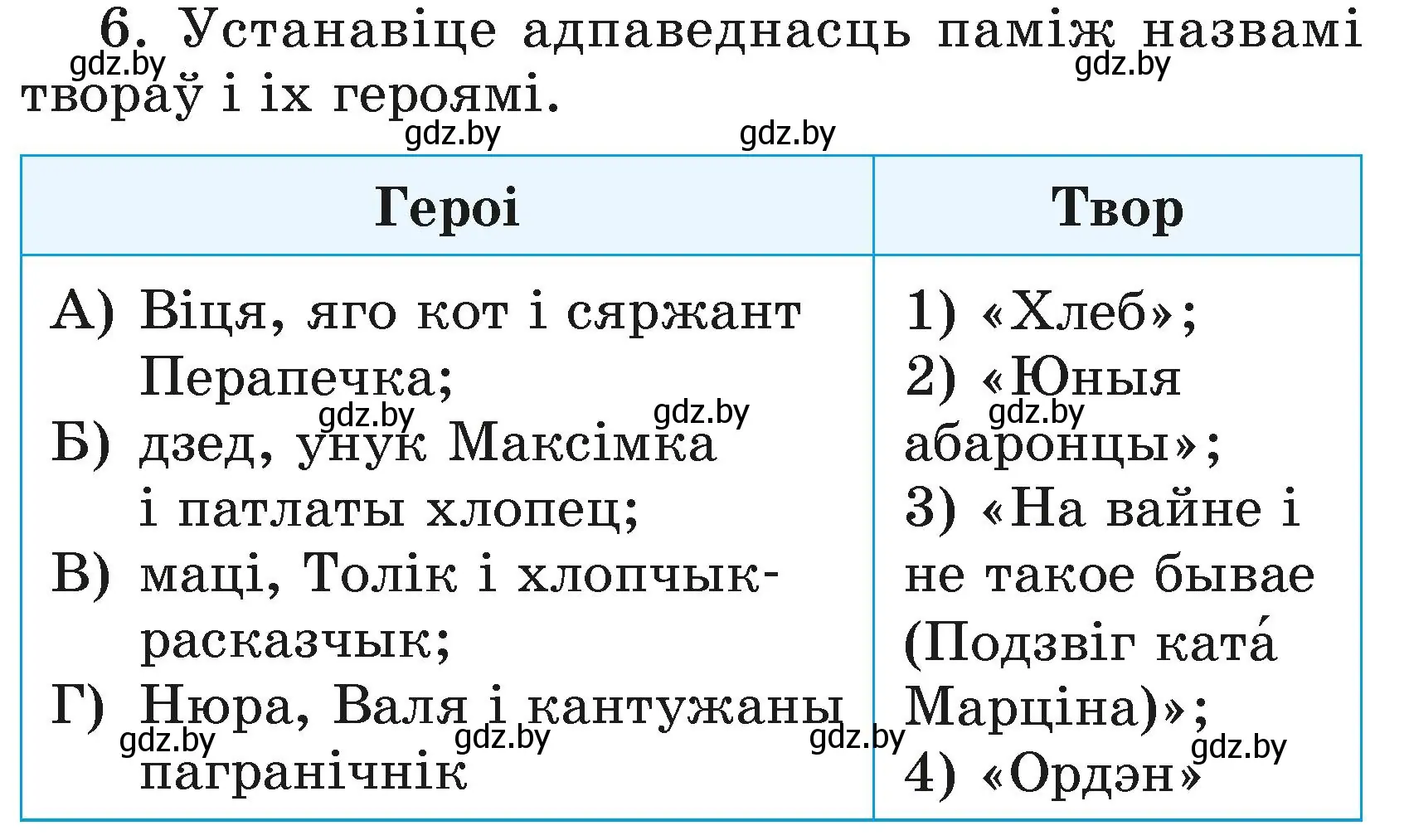 Условие номер 6 (страница 104) гдз по літаратурнаму чытанню 3 класс Жуковіч, учебник 2 часть