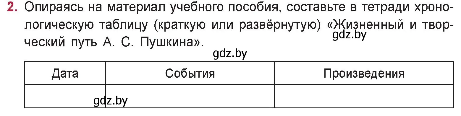 Условие номер 2 (страница 151) гдз по русской литературе 9 класс Захарова, Черкес, учебник