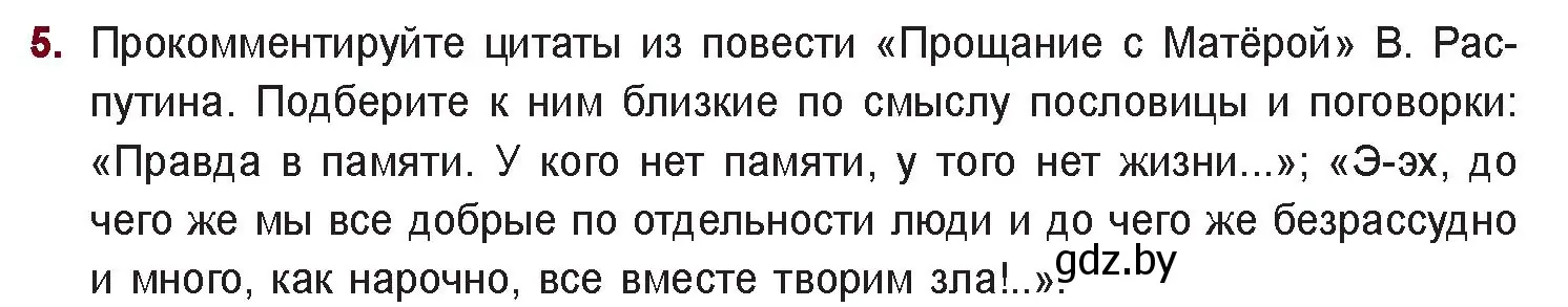 Условие номер 5 (страница 261) гдз по русской литературе 11 класс Сенькевич, Капшай, учебник