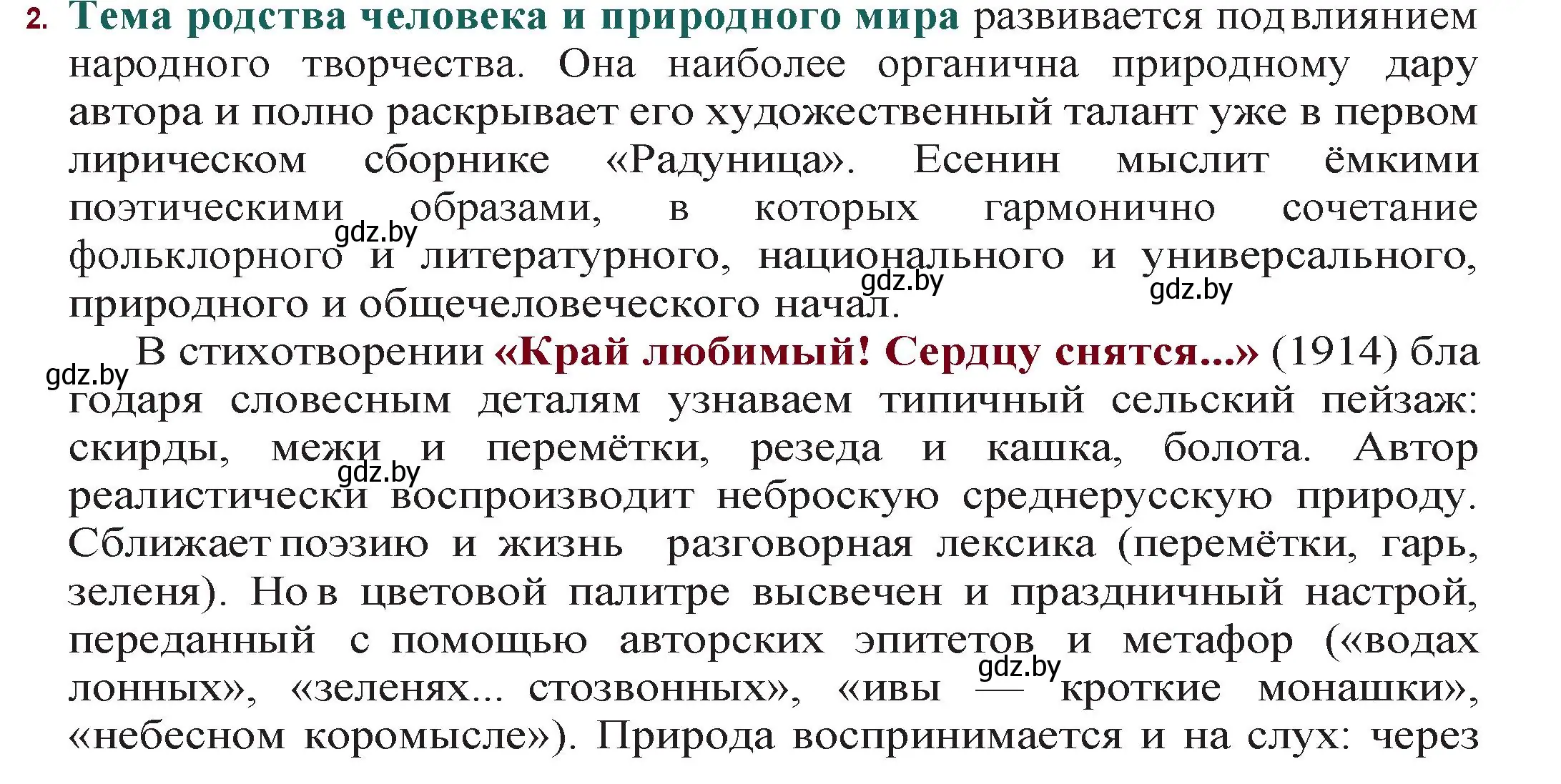 Решение номер 2 (страница 104) гдз по русской литературе 11 класс Сенькевич, Капшай, учебник