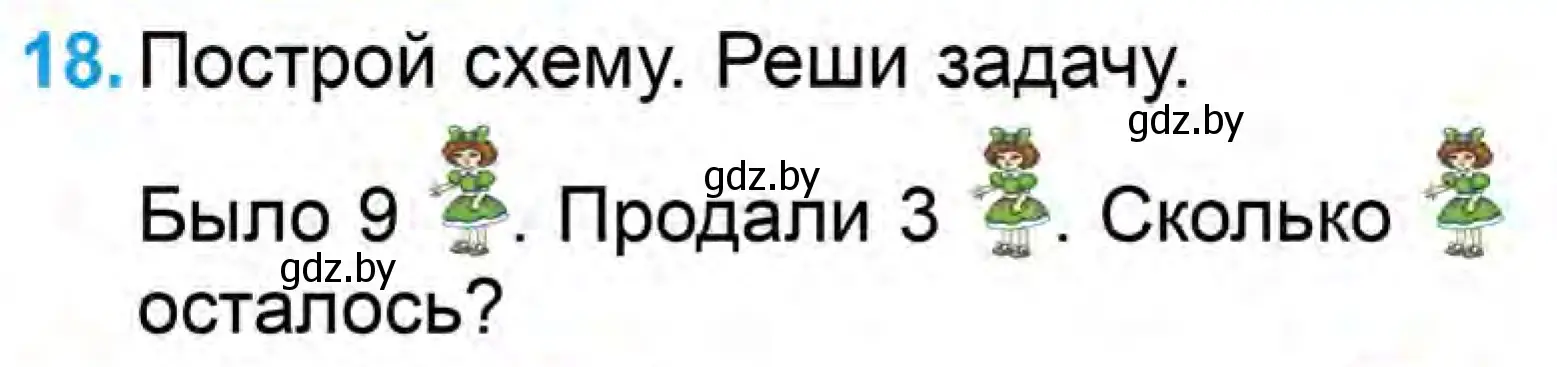 Условие номер 18 (страница 104) гдз по математике 1 класс Муравьева, Урбан, учебник 1 часть