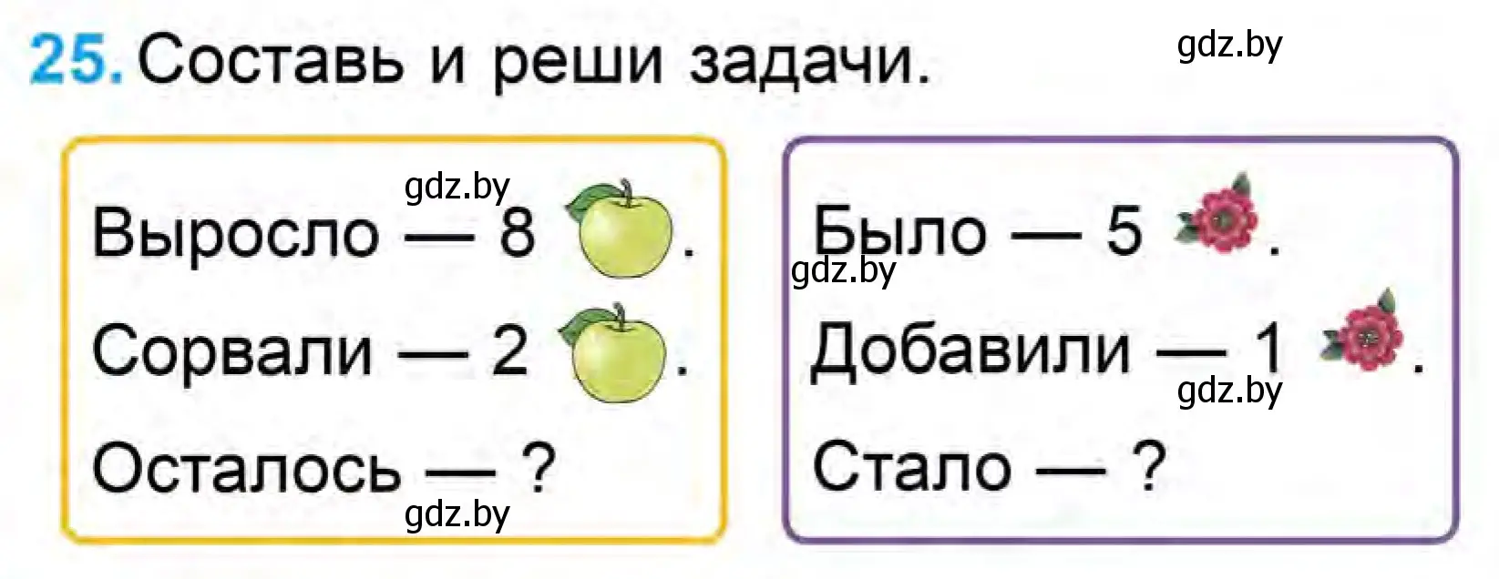 Условие номер 25 (страница 105) гдз по математике 1 класс Муравьева, Урбан, учебник 1 часть