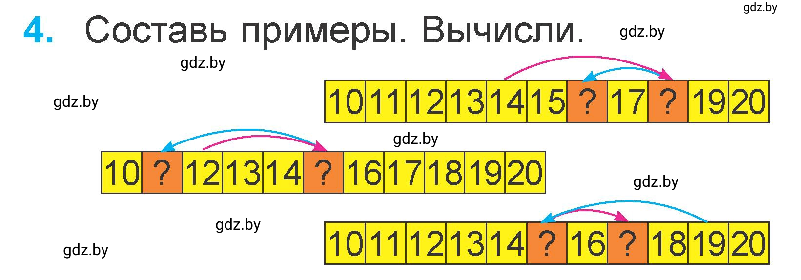 Условие номер 4 (страница 58) гдз по математике 1 класс Муравьева, Урбан, учебник 2 часть