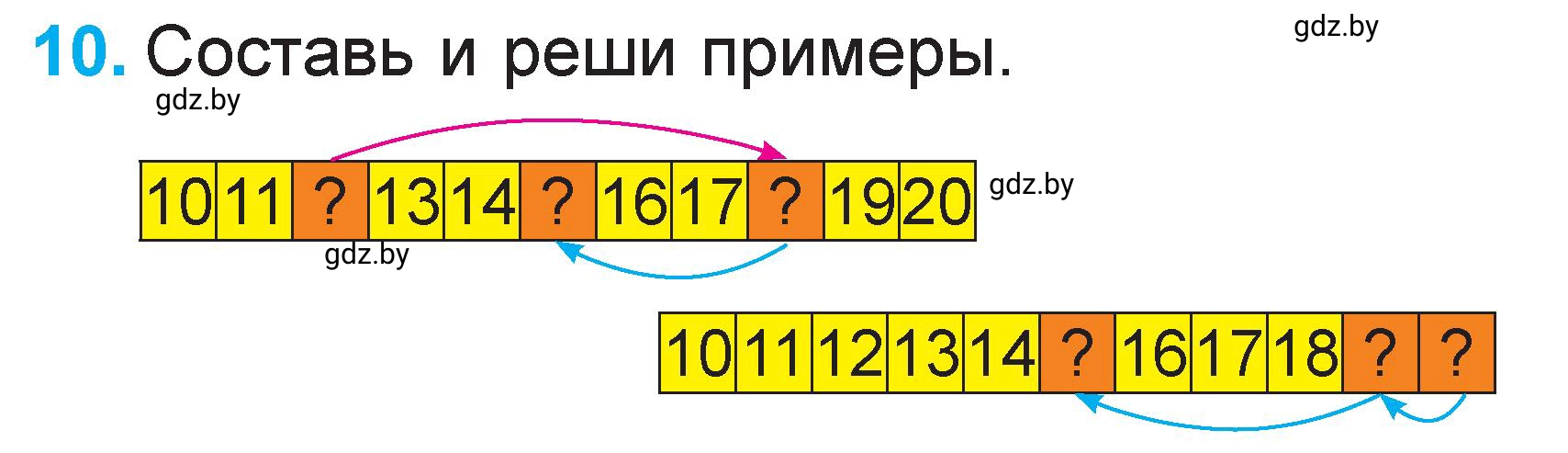 Условие номер 10 (страница 71) гдз по математике 1 класс Муравьева, Урбан, учебник 2 часть