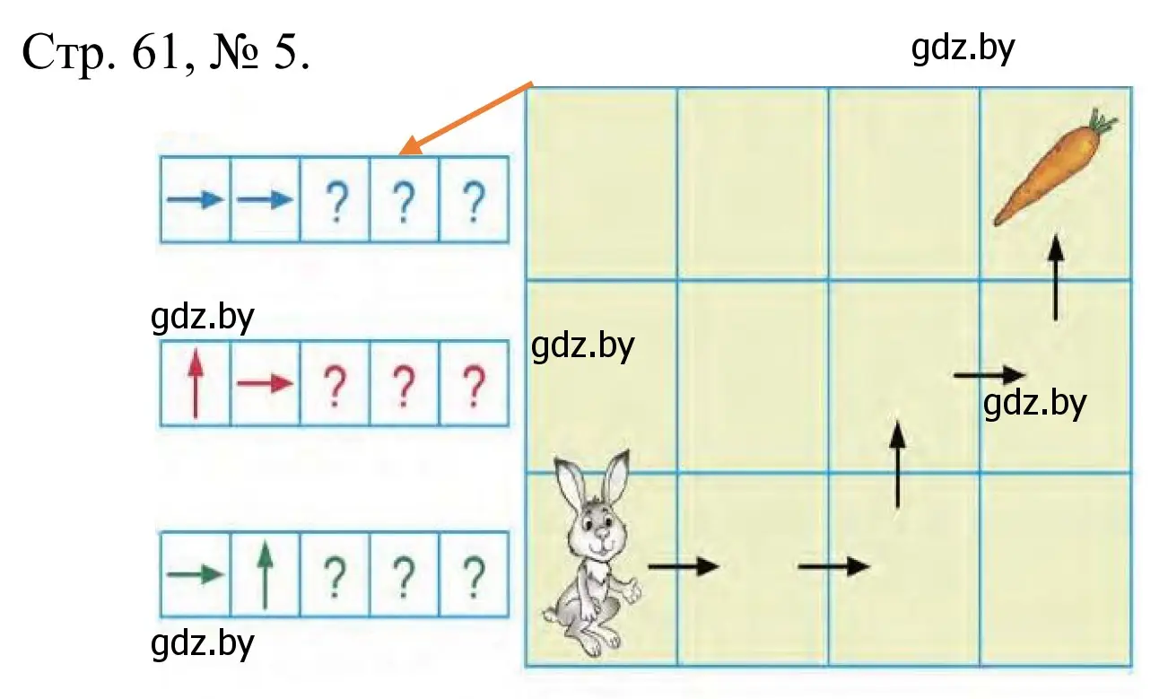 Решение номер 5 (страница 61) гдз по математике 1 класс Муравьева, Урбан, учебник 1 часть