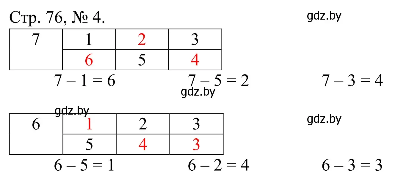 Решение номер 4 (страница 76) гдз по математике 1 класс Муравьева, Урбан, учебник 1 часть