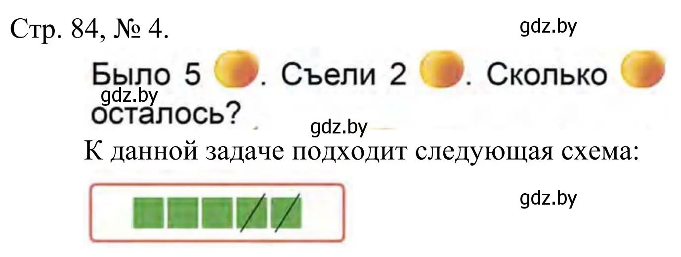 Решение номер 4 (страница 84) гдз по математике 1 класс Муравьева, Урбан, учебник 1 часть