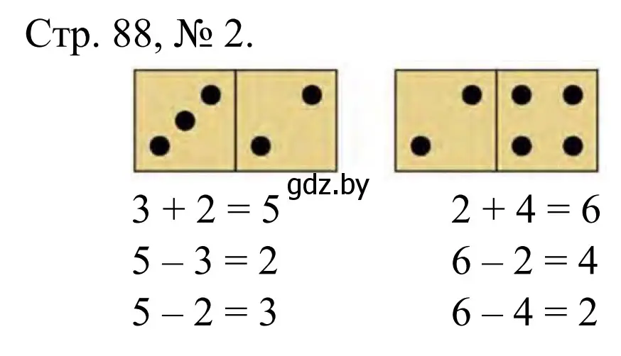 Решение номер 2 (страница 88) гдз по математике 1 класс Муравьева, Урбан, учебник 1 часть