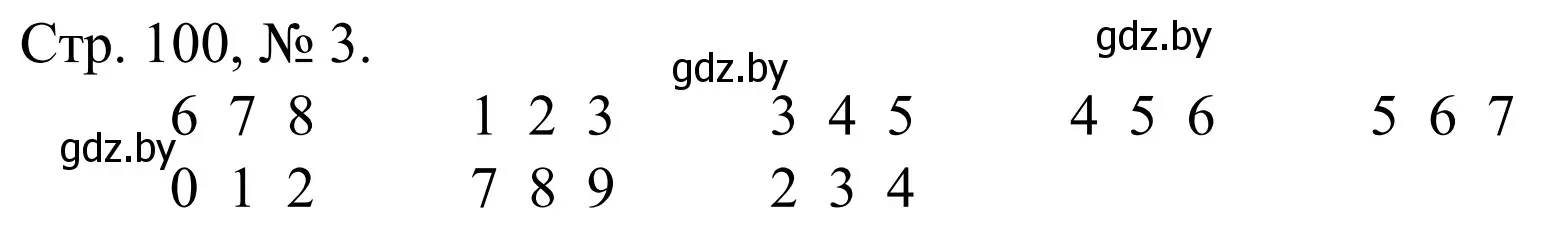 Решение номер 3 (страница 100) гдз по математике 1 класс Муравьева, Урбан, учебник 1 часть