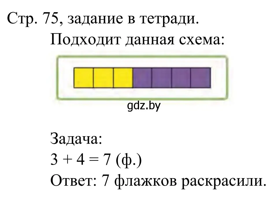 Решение  Выполни задание (страница 75) гдз по математике 1 класс Муравьева, Урбан, учебник 1 часть