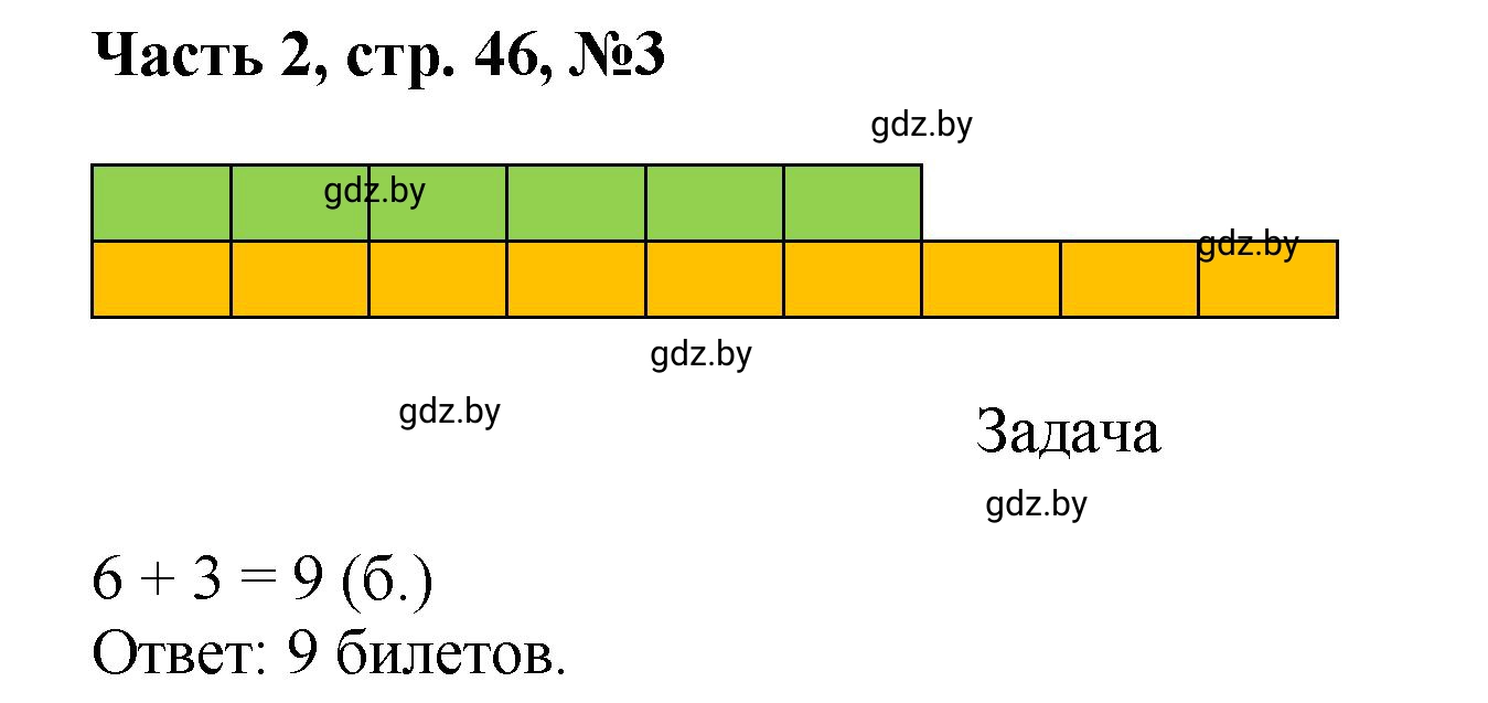 Решение номер 3 (страница 46) гдз по математике 1 класс Муравьева, Урбан, учебник 2 часть