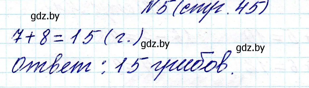 Решение 2. номер 5 (страница 45) гдз по математике 2 класс Муравьева, Урбан, учебник 1 часть