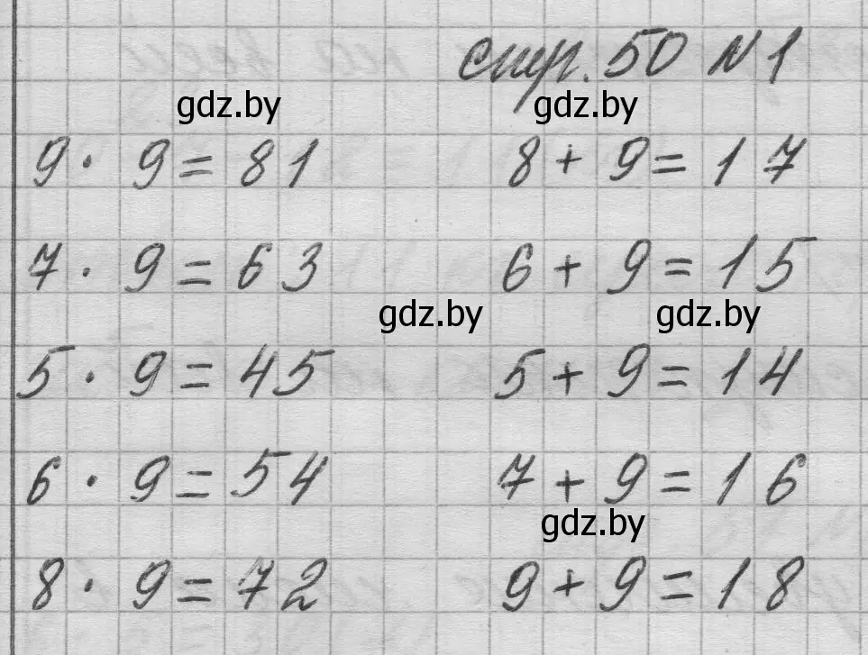 Решение 2. номер 1 (страница 50) гдз по математике 3 класс Муравьева, Урбан, учебник 1 часть