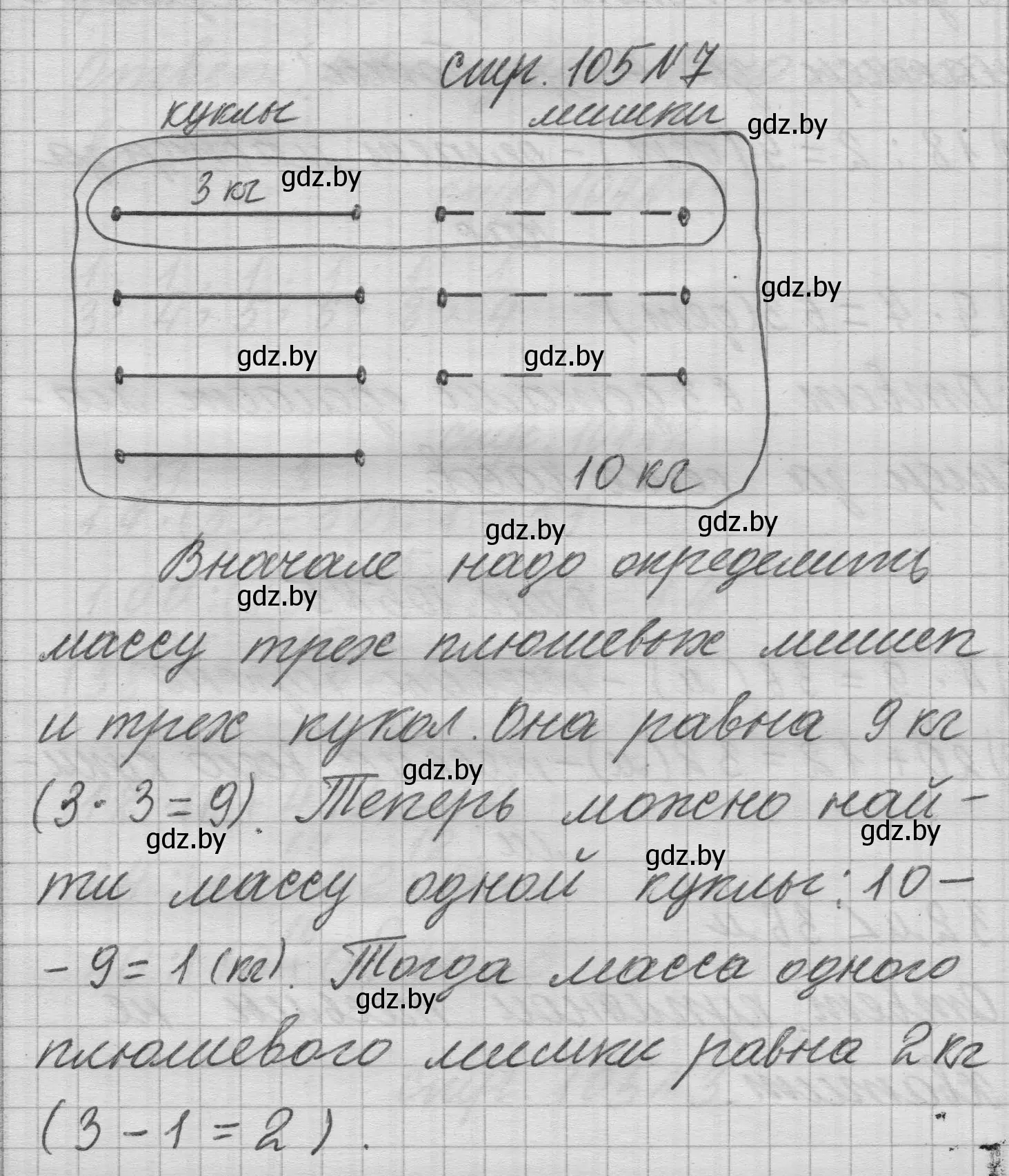 Решение 2. номер 7 (страница 105) гдз по математике 3 класс Муравьева, Урбан, учебник 1 часть