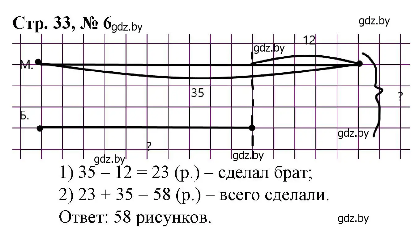 Решение 3. номер 6 (страница 33) гдз по математике 3 класс Муравьева, Урбан, учебник 1 часть