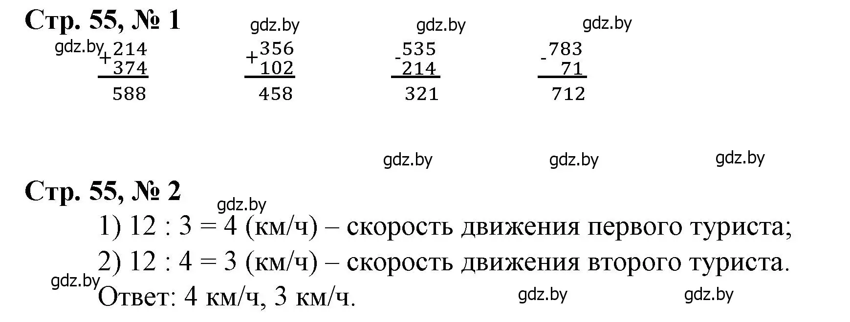 Решение 3.  задание (страница 55) гдз по математике 3 класс Муравьева, Урбан, учебник 2 часть