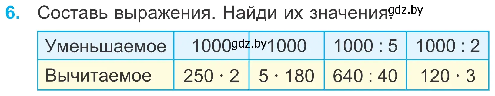 Условие номер 6 (страница 20) гдз по математике 4 класс Муравьева, Урбан, учебник 1 часть