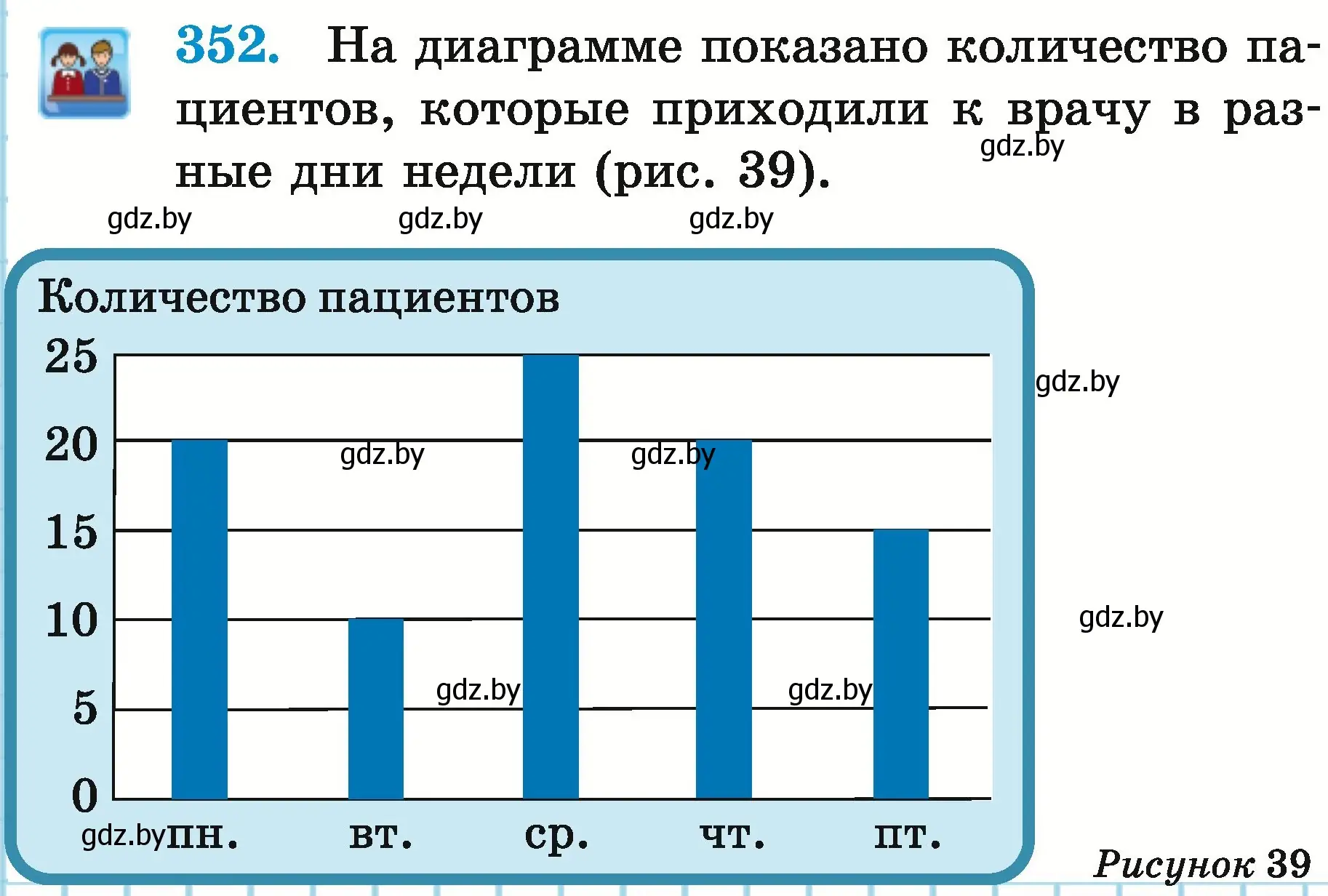 Условие номер 352 (страница 125) гдз по математике 5 класс Герасимов, Пирютко, учебник 2 часть