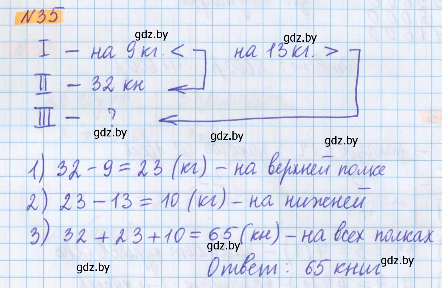 Решение 2. номер 35 (страница 22) гдз по математике 5 класс Герасимов, Пирютко, учебник 1 часть