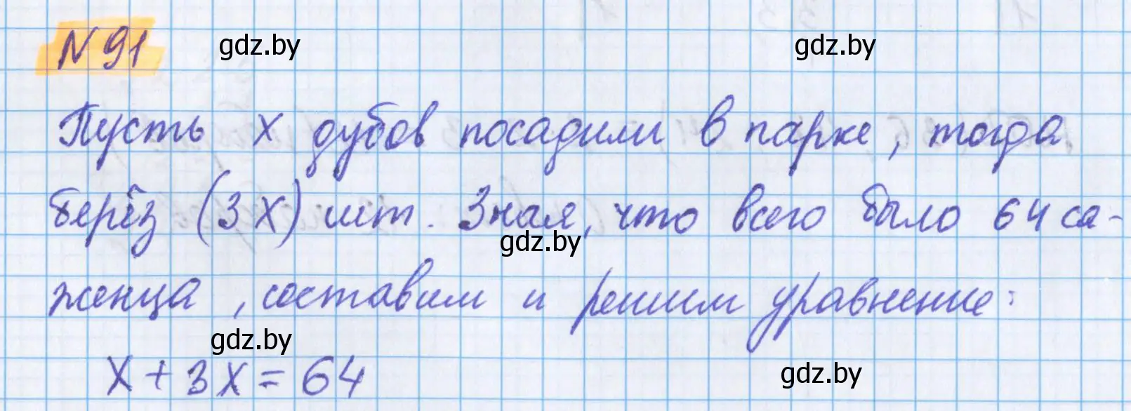 Решение 2. номер 91 (страница 150) гдз по математике 5 класс Герасимов, Пирютко, учебник 1 часть