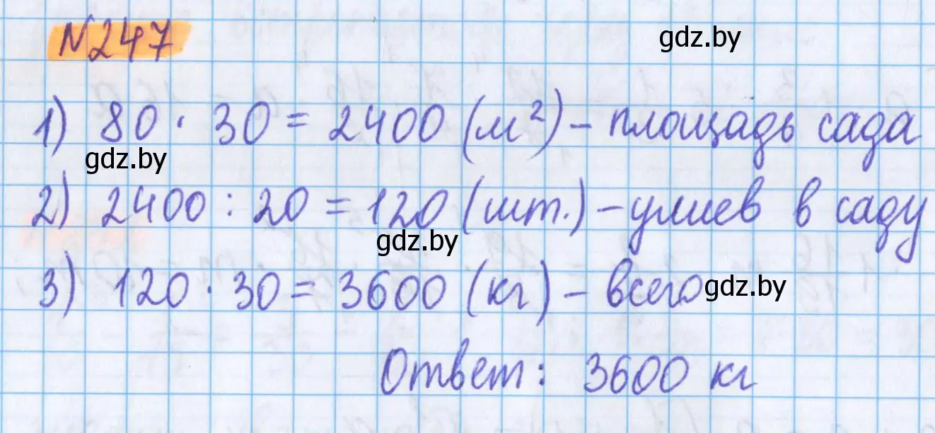 Решение 2. номер 247 (страница 94) гдз по математике 5 класс Герасимов, Пирютко, учебник 2 часть