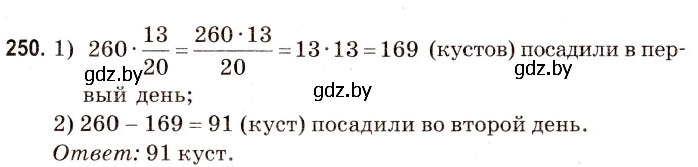 Решение 3. номер 250 (страница 94) гдз по математике 5 класс Герасимов, Пирютко, учебник 2 часть