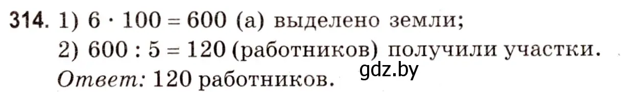 Решение 3. номер 314 (страница 112) гдз по математике 5 класс Герасимов, Пирютко, учебник 2 часть