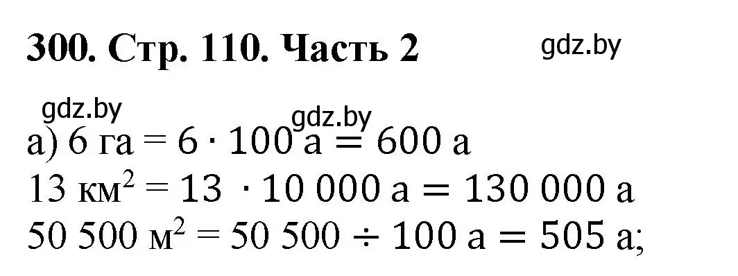 Решение 4. номер 300 (страница 110) гдз по математике 5 класс Герасимов, Пирютко, учебник 2 часть