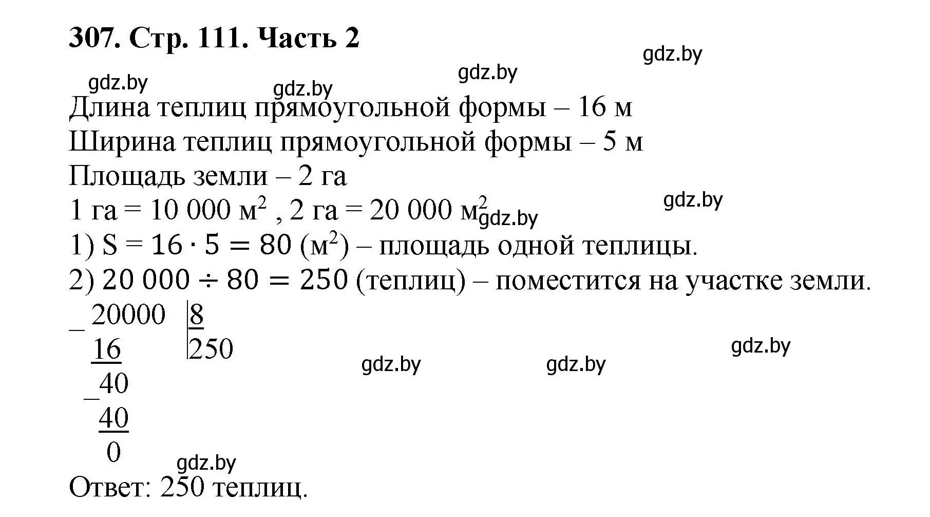 Решение 4. номер 307 (страница 111) гдз по математике 5 класс Герасимов, Пирютко, учебник 2 часть